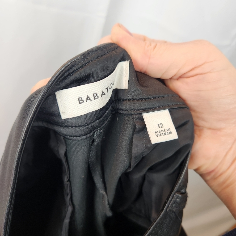 Aritzia Babaton Melina faux leather pants size 12 in EUC - Picture 13 of 15